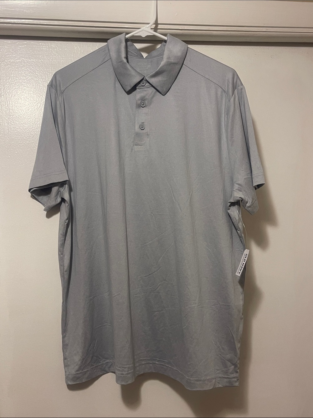 Men's old navy active Light Gray Polo Shirt - Breathable Short Sleeve NWT
